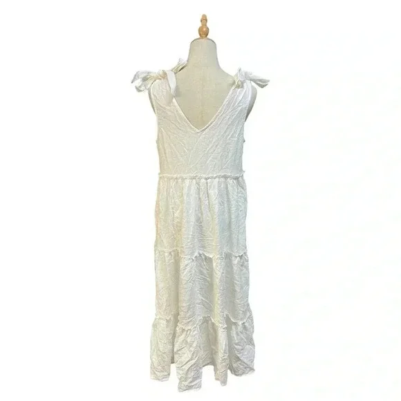 Label Of Love White Tiered Sleeveless Dress Size M - Picture 2 of 7